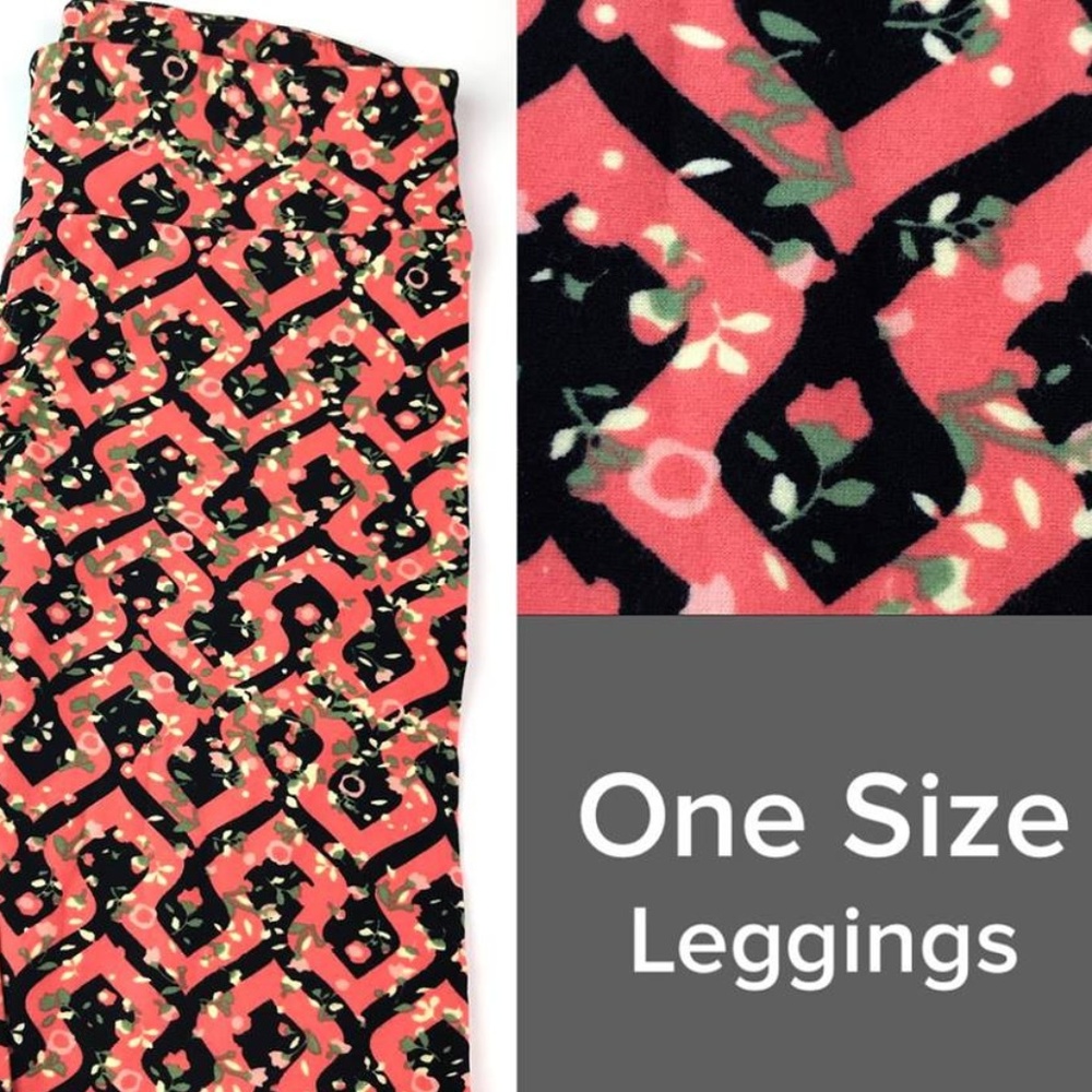 3/$30 NWT LuLaRoe One Size OS Leggings Coral Black